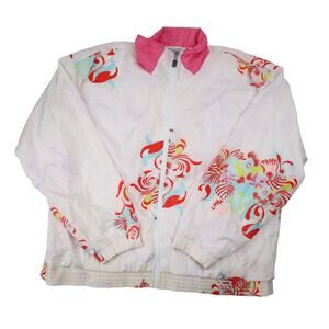Vintage Sergio Tacchini Floral Print Allover Design Windbreaker Jacket